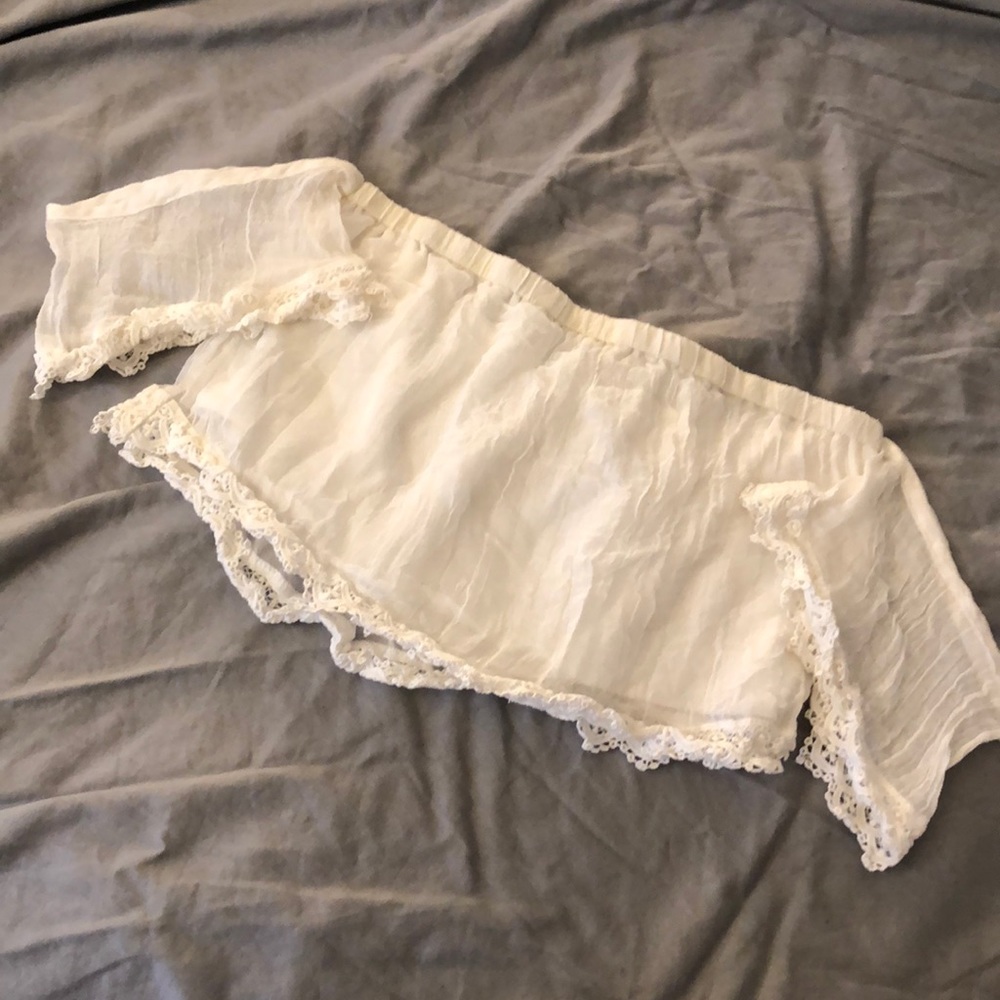 cute white super cropped top